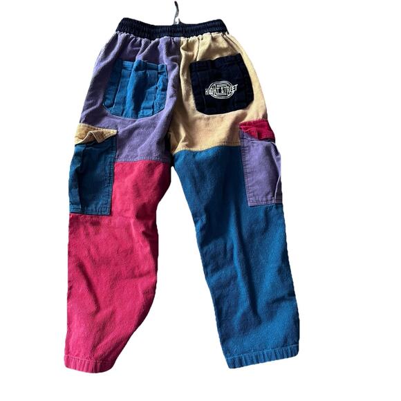 Aelfric Eden Back To The 90s Patchwork Color Block Corduroy Pants XS/S Unisex - Picture 5 of 8